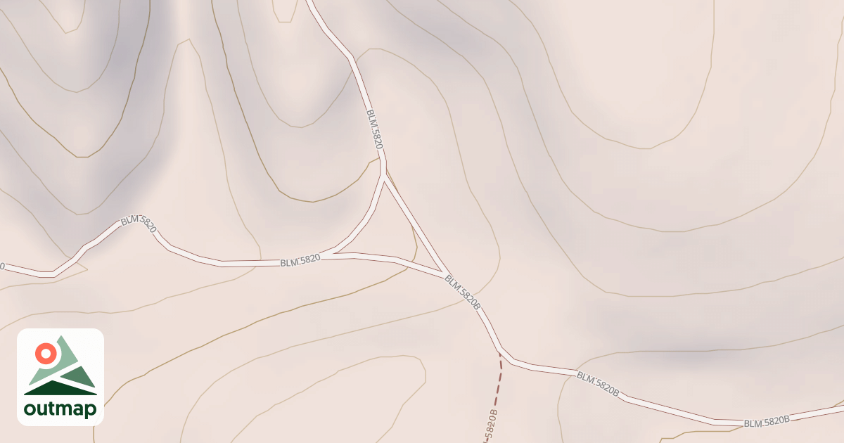 Map of BLM National GTLF Public Motorized Roads 838d21f5-cdde-44fc-b664-5a881eb4cd84