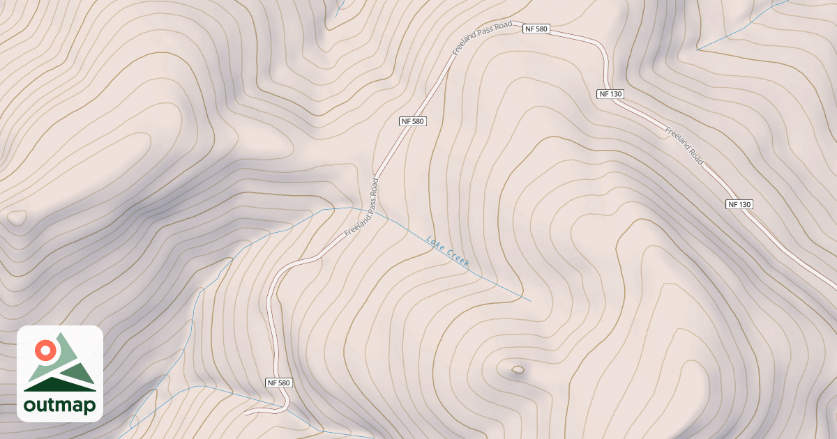 Map of FREELAND PASS