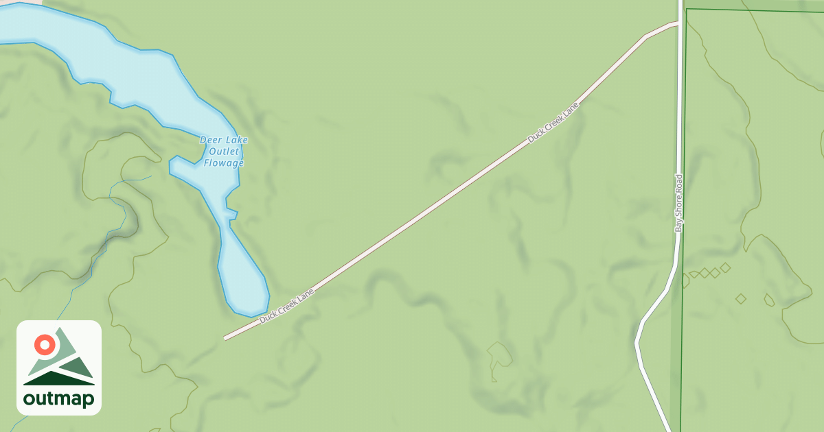 Map of DEER CREEK LANE ROAD