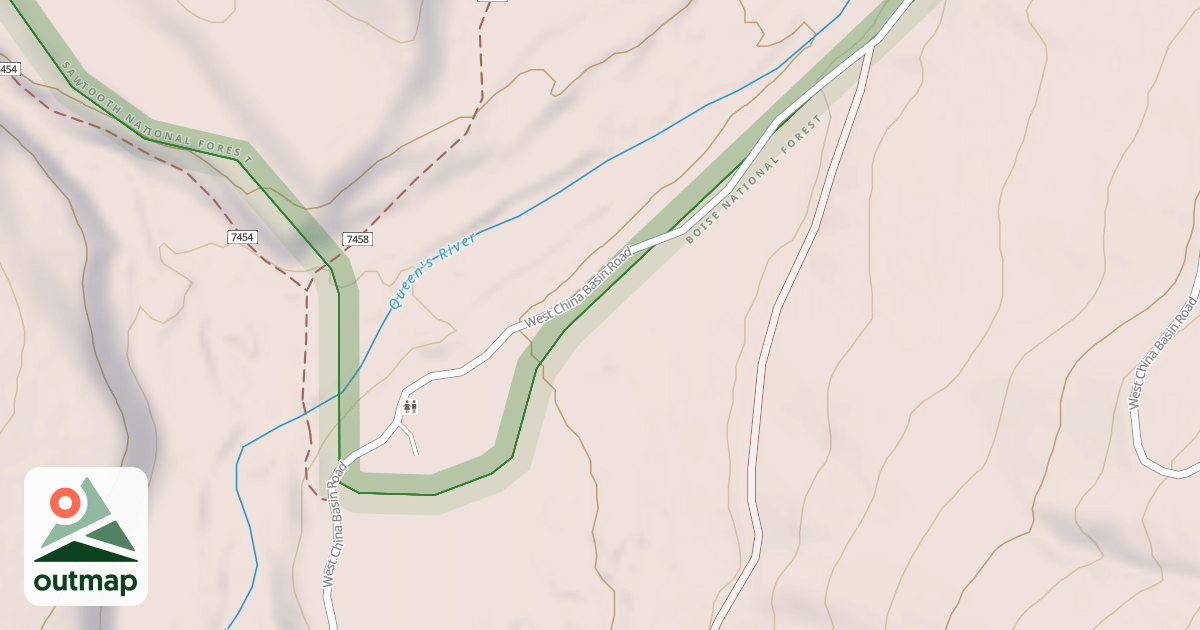 Map of QUEENS RIVER