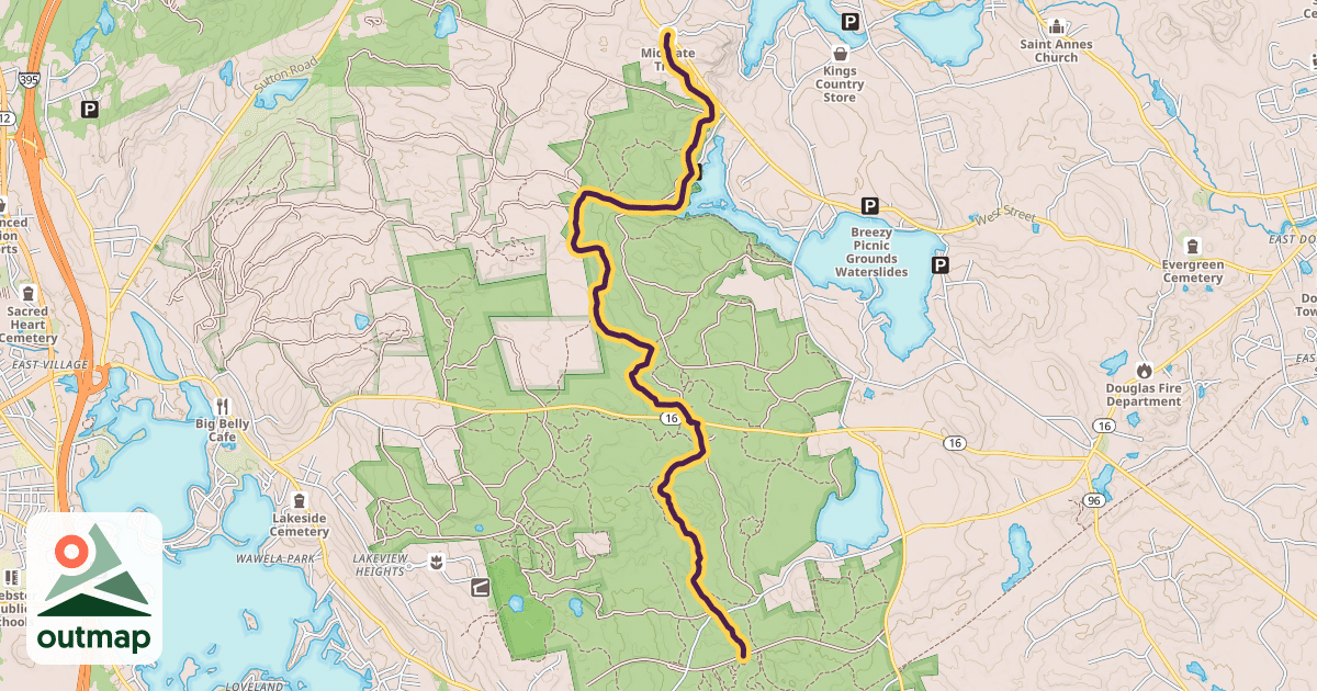 Map of Midstate Trail