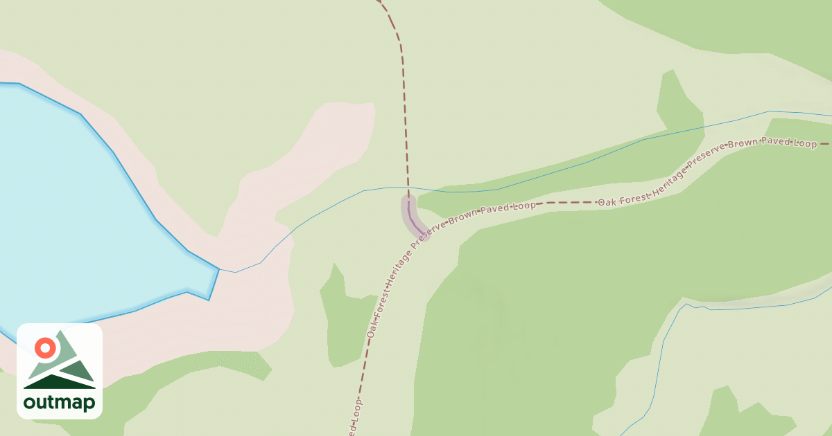 Map of Oak Forest Heritage Preserve Red Unpaved Trail