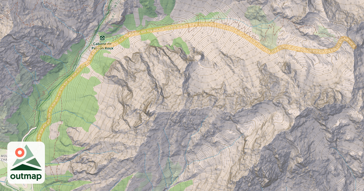 Map of Col de Font-Froide — Molines en Champsaur