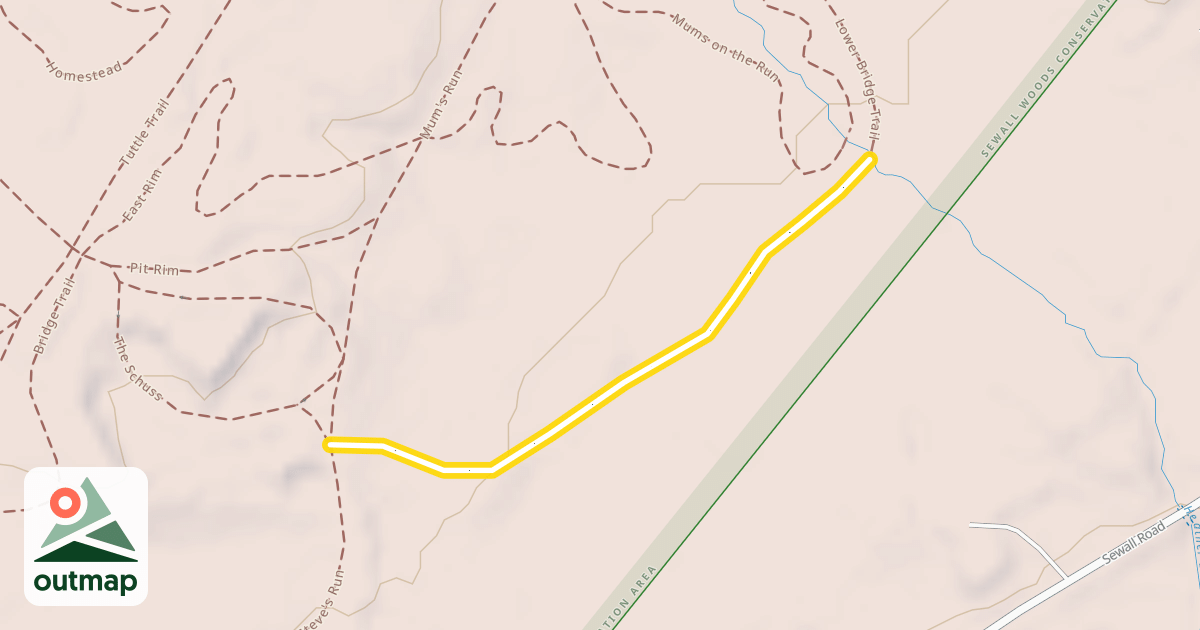 Map of Lower Bridge Trail