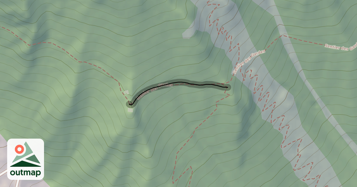 Map of Sentier des Gardes