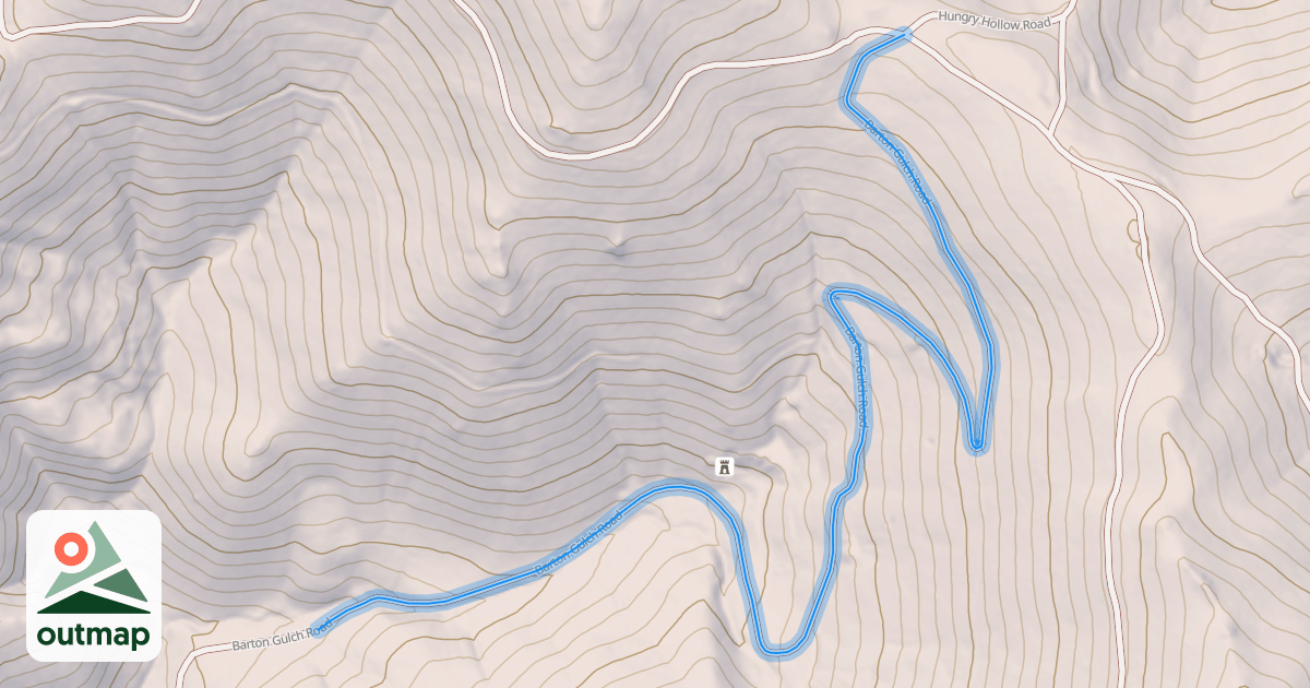 Map of Barton Gulch Road