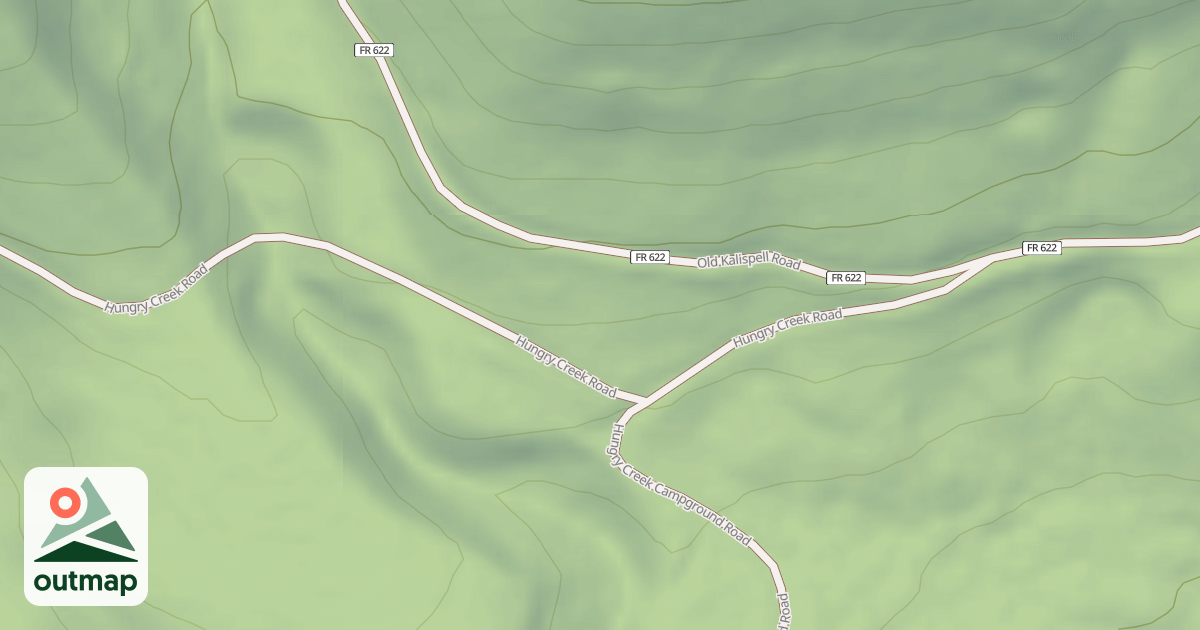 Map of HUNGRY CREEK