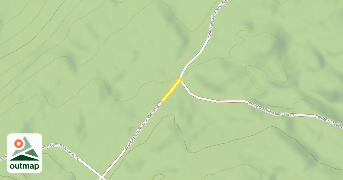 Map of Route Forestière du Grand Perret
