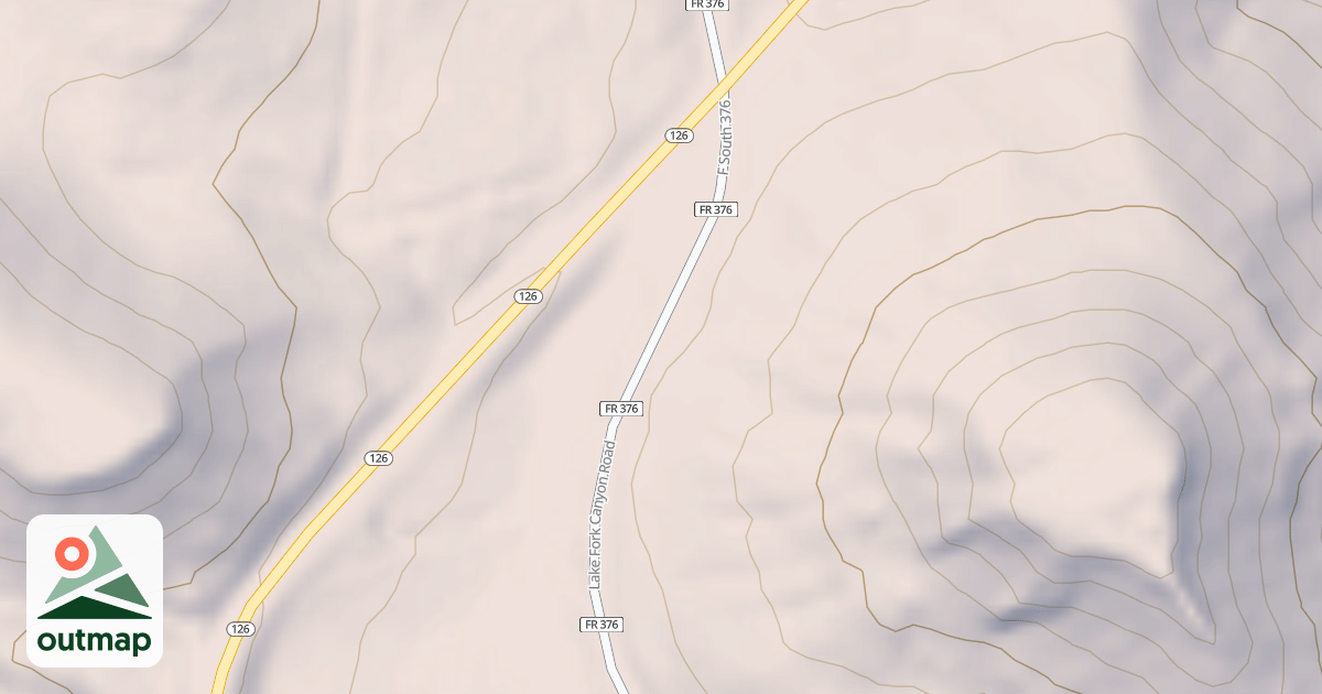 Map of LAKE FORK CANYON