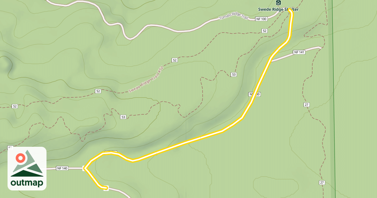 Map of Forest Road 4615-100
