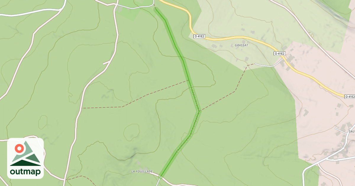 Map of Chemin de La Feuillade à La Croix de Fer