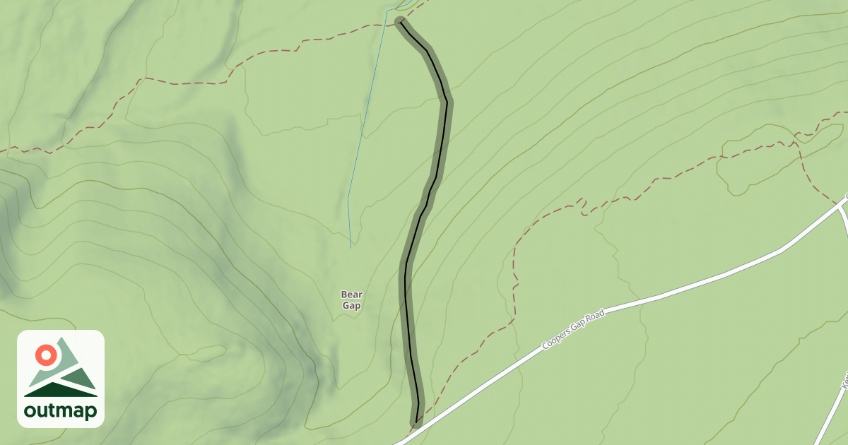 Map of Bear Gap Trail
