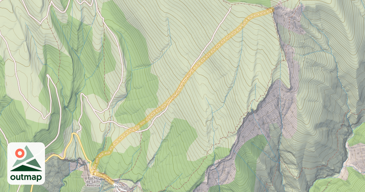 Map of Courradour — Peyresq