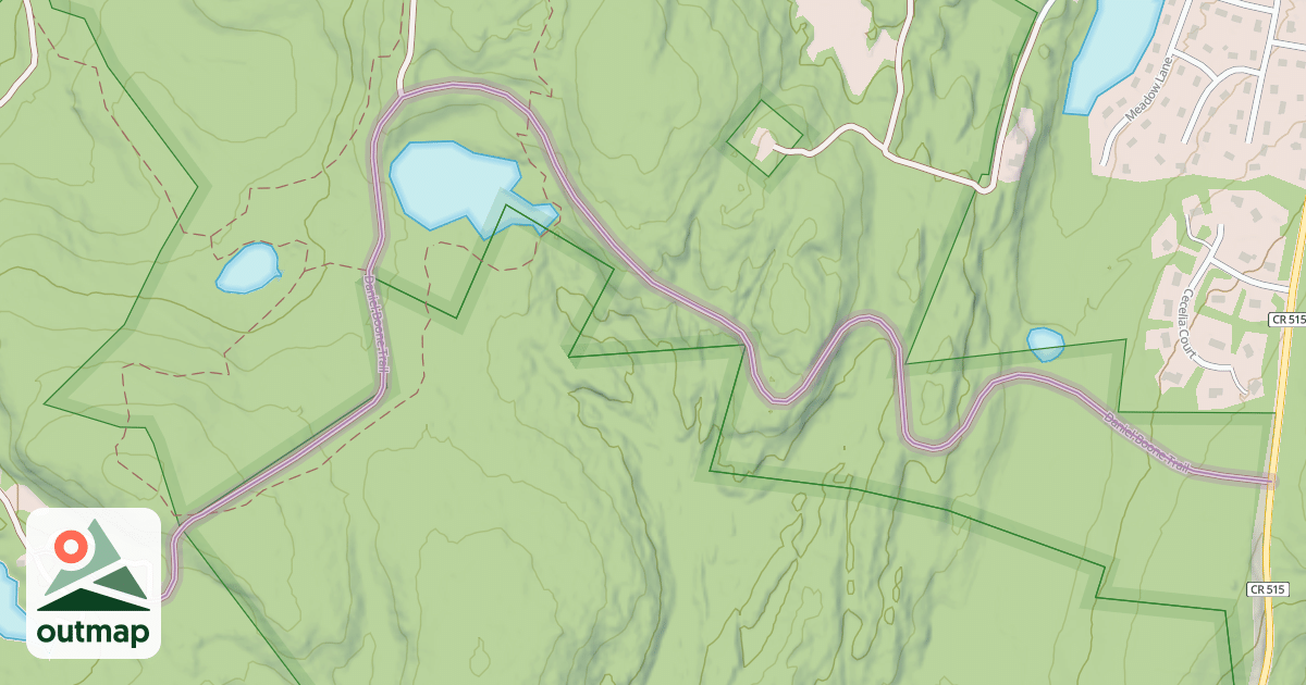 Map of Daniel Boone Trail