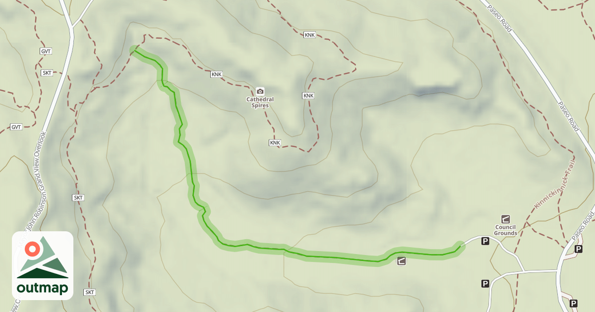 Map of Kinnickinnick Trail
