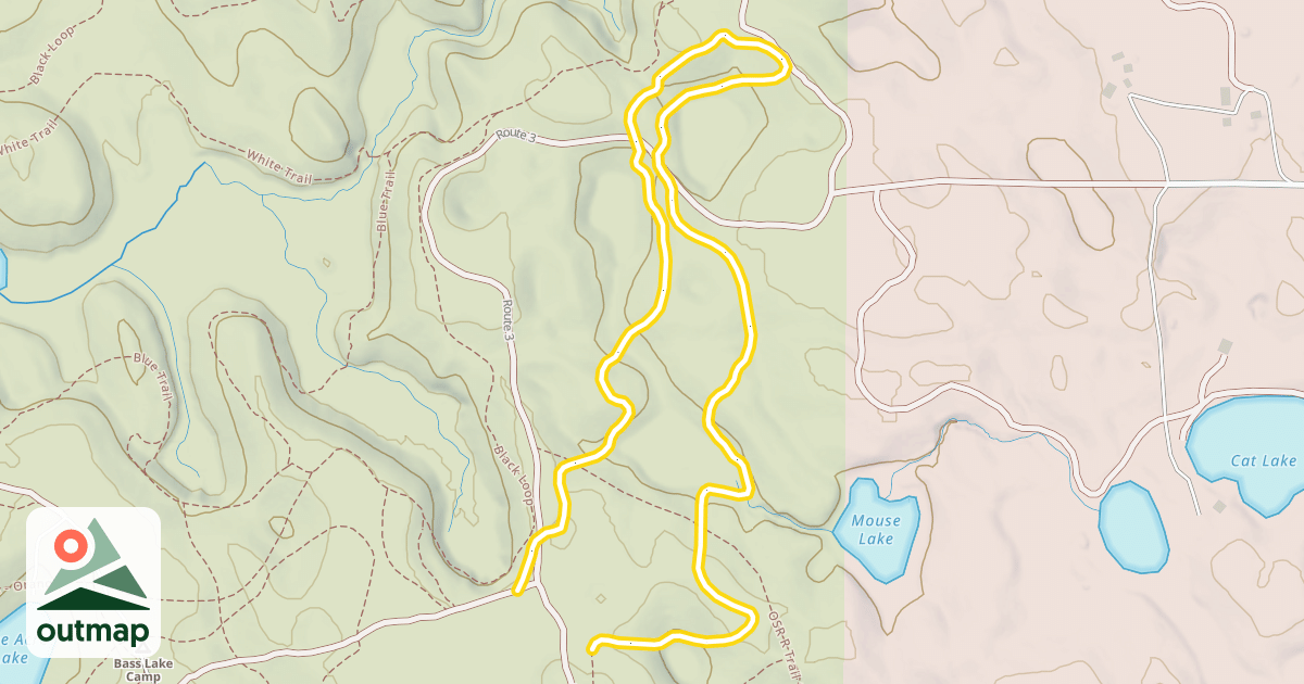 Map of Ski Trail - Orange