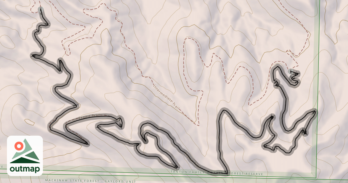 Map of Expert Trail