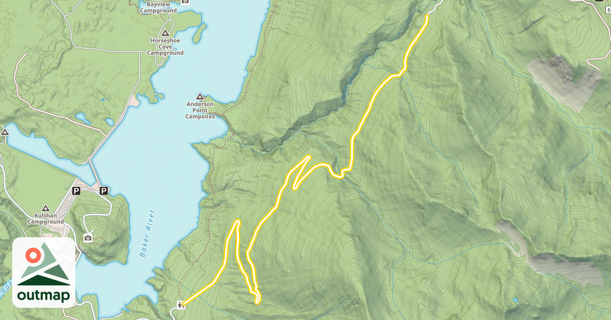 Map of National Forest Development Road 1107
