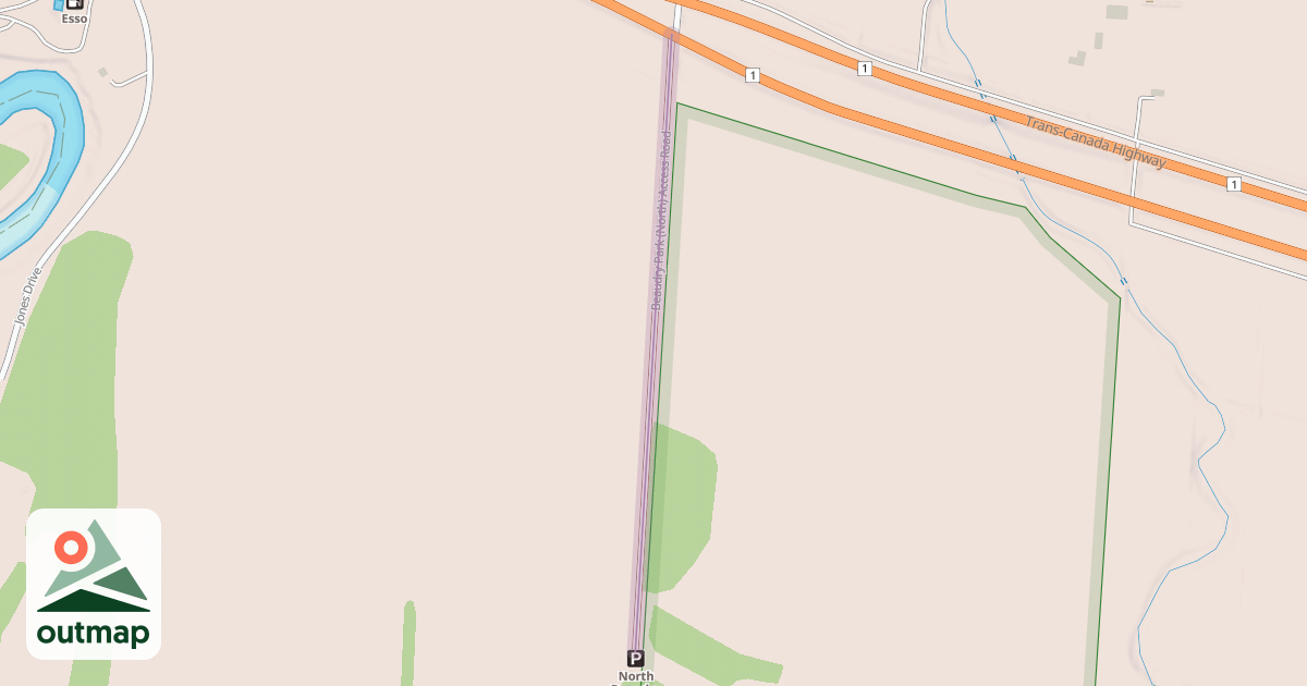 Map of Beaudry Park (North) Access Road