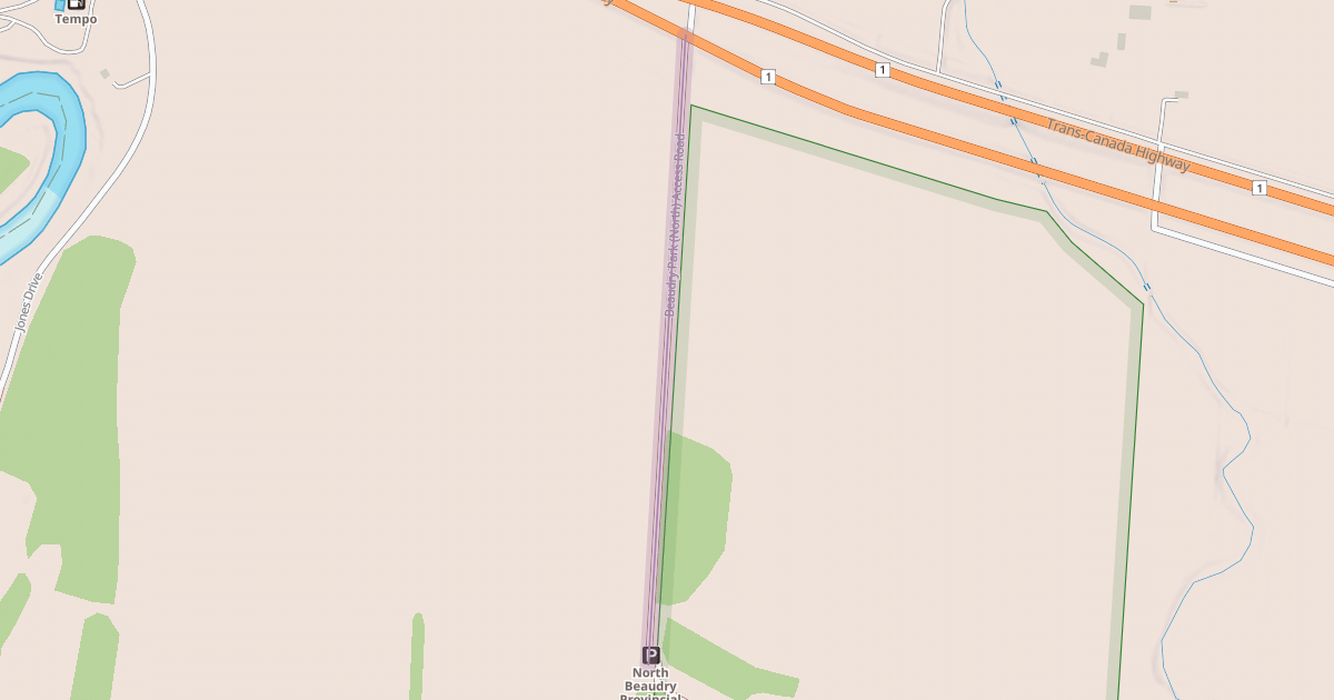 Map preview of Beaudry Park (North) Access Road