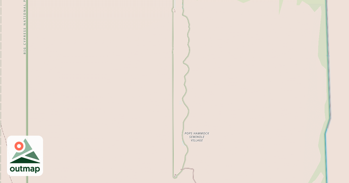 Map of Nwst Rte 224 Shark Valley Loop Road
