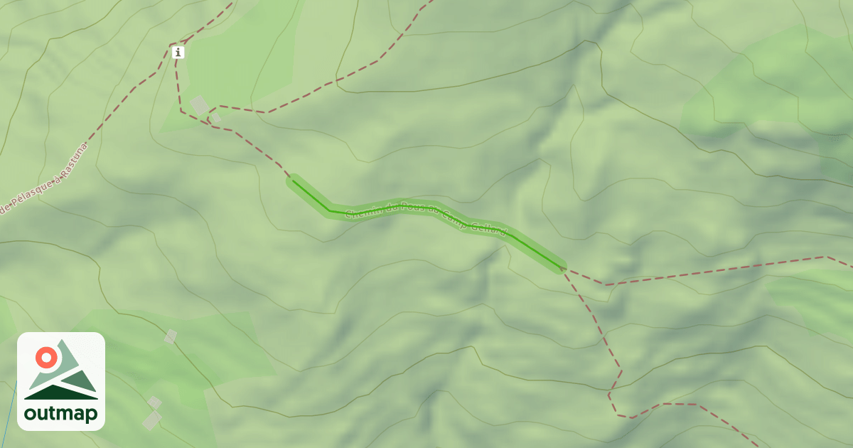 Map of Chemin du Pous au Camp Gellard