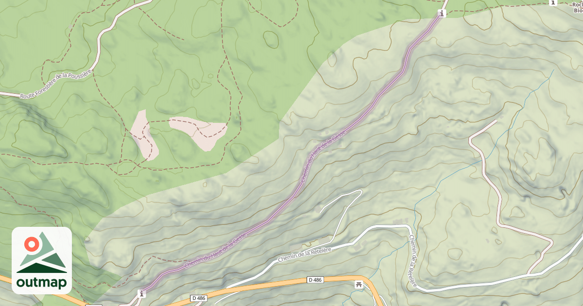 Map of Chemin du Haut de la Gesse