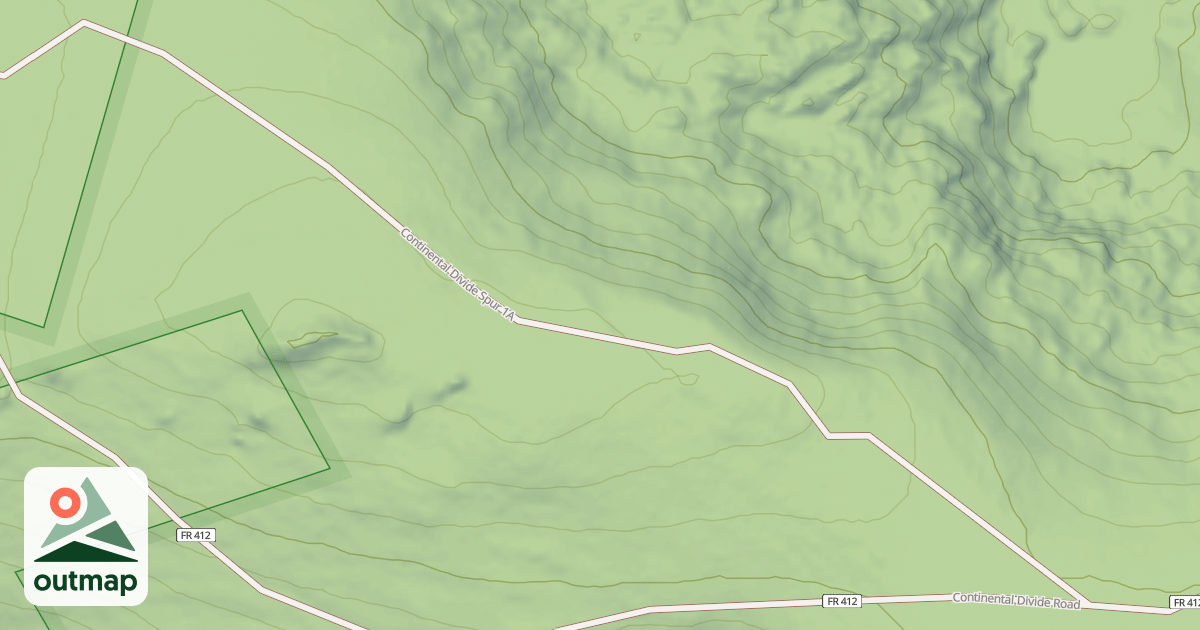 Map of DIVIDE SPUR 1A
