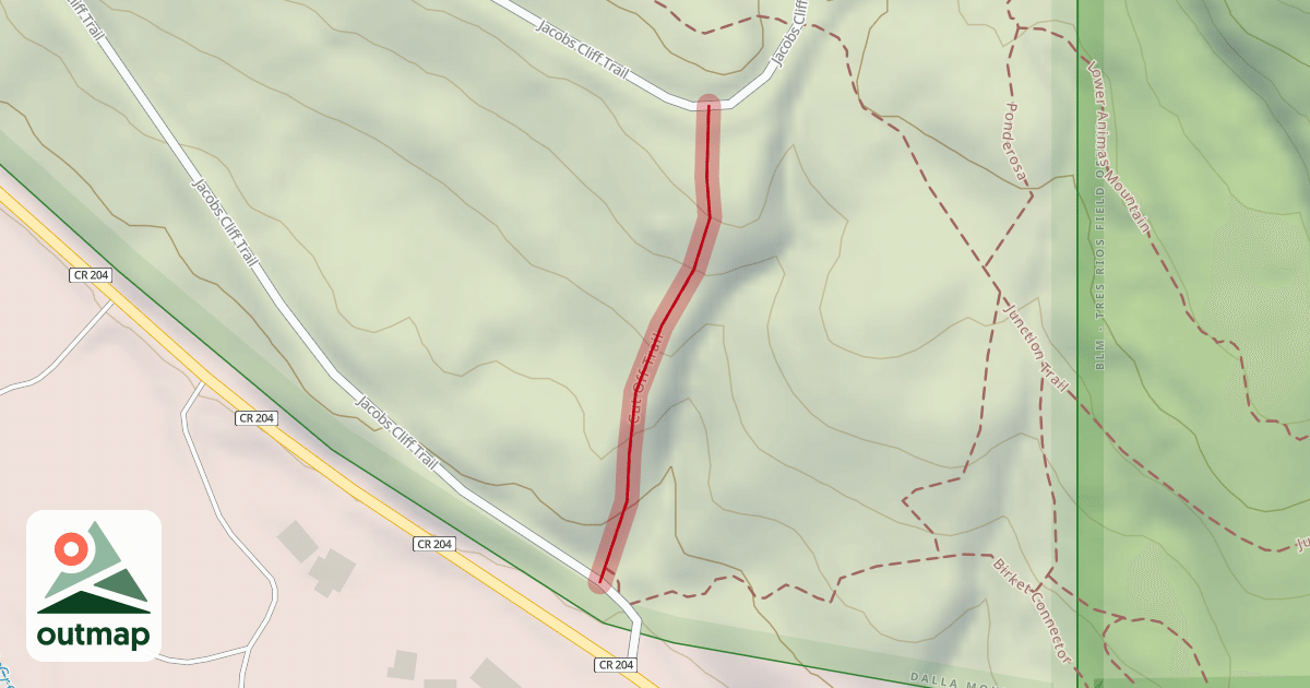 Map of Cut Off Trail
