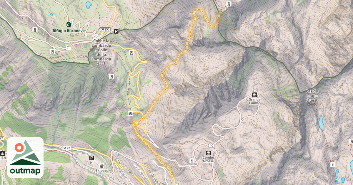 Map of Cime de Vermeil — Isola 2000
