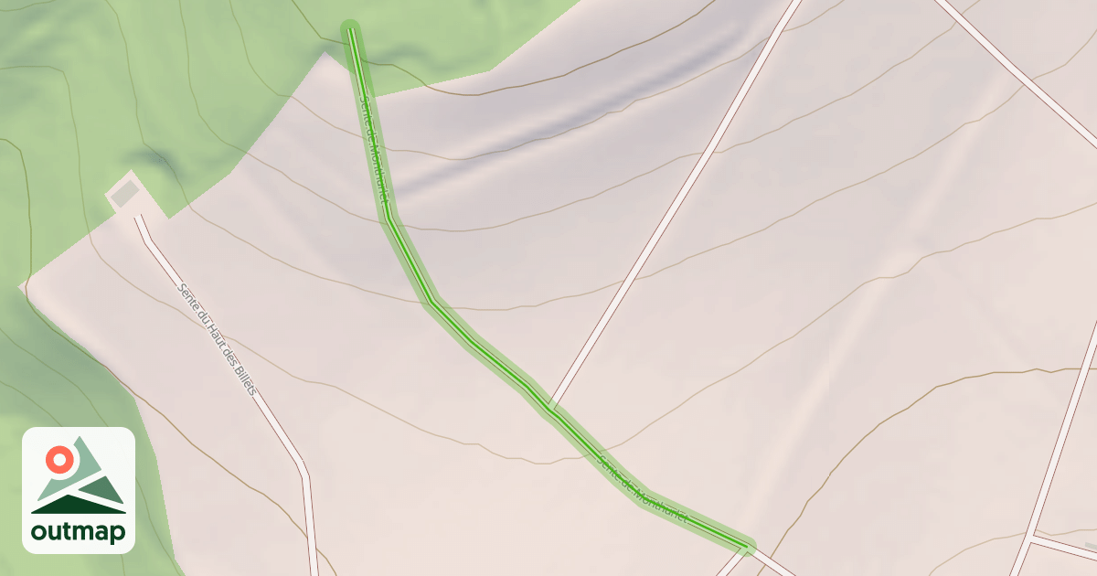 Map of Sente de Monthurlet
