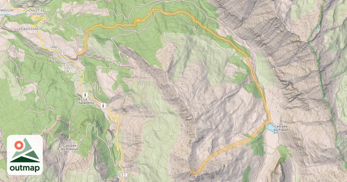 Map of Le Gerbier — Hameau de Lans
