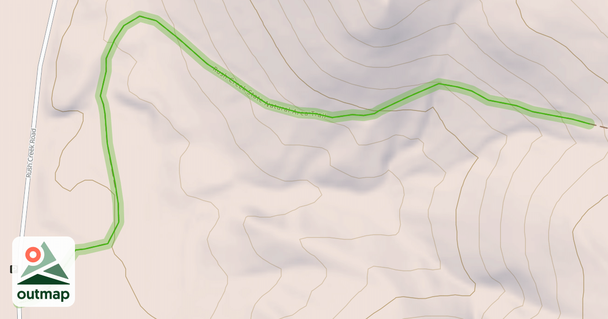 Map of Rush Creek State Natural Area Trail