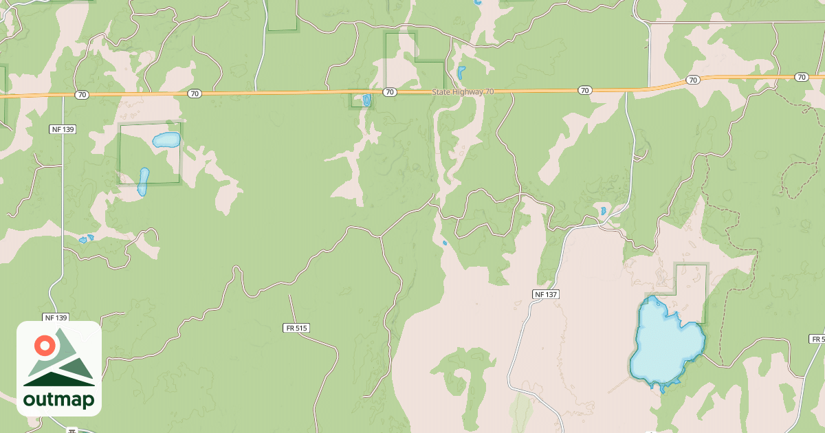 Map of USFS Motor Vehicle Use Map Trails 8449