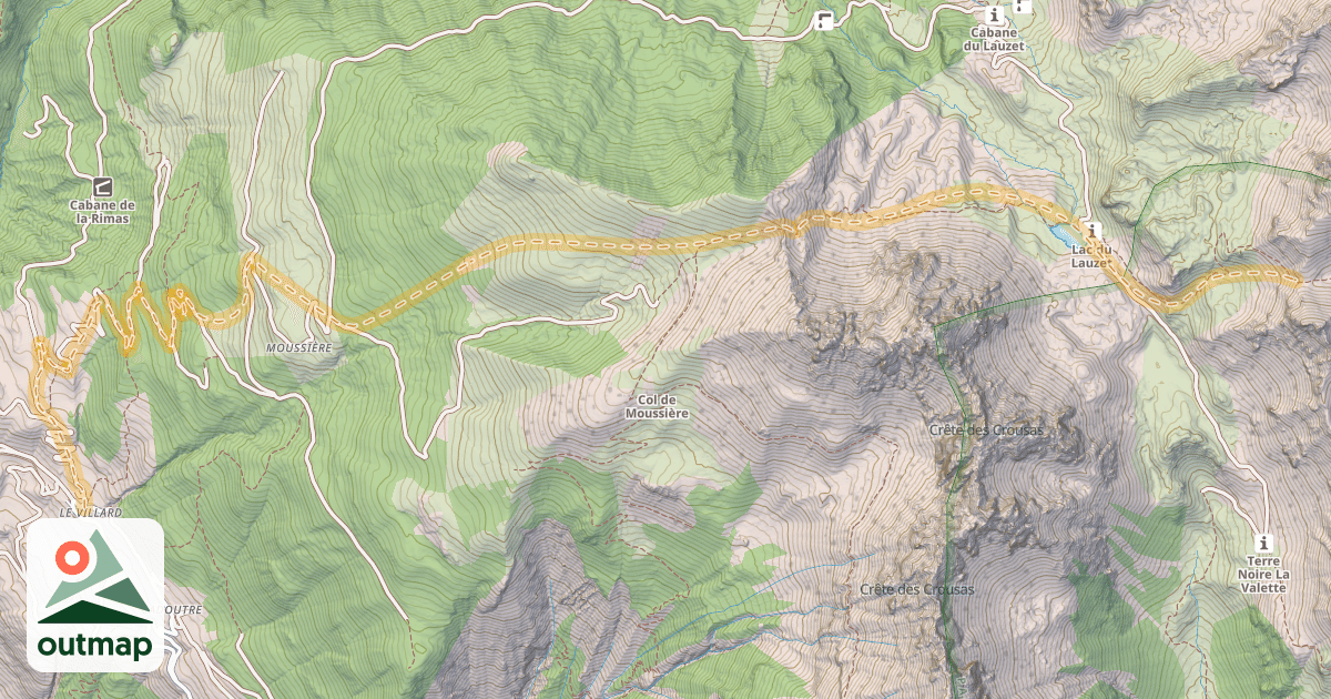Map of Col Saint-Antoine — Le Villard