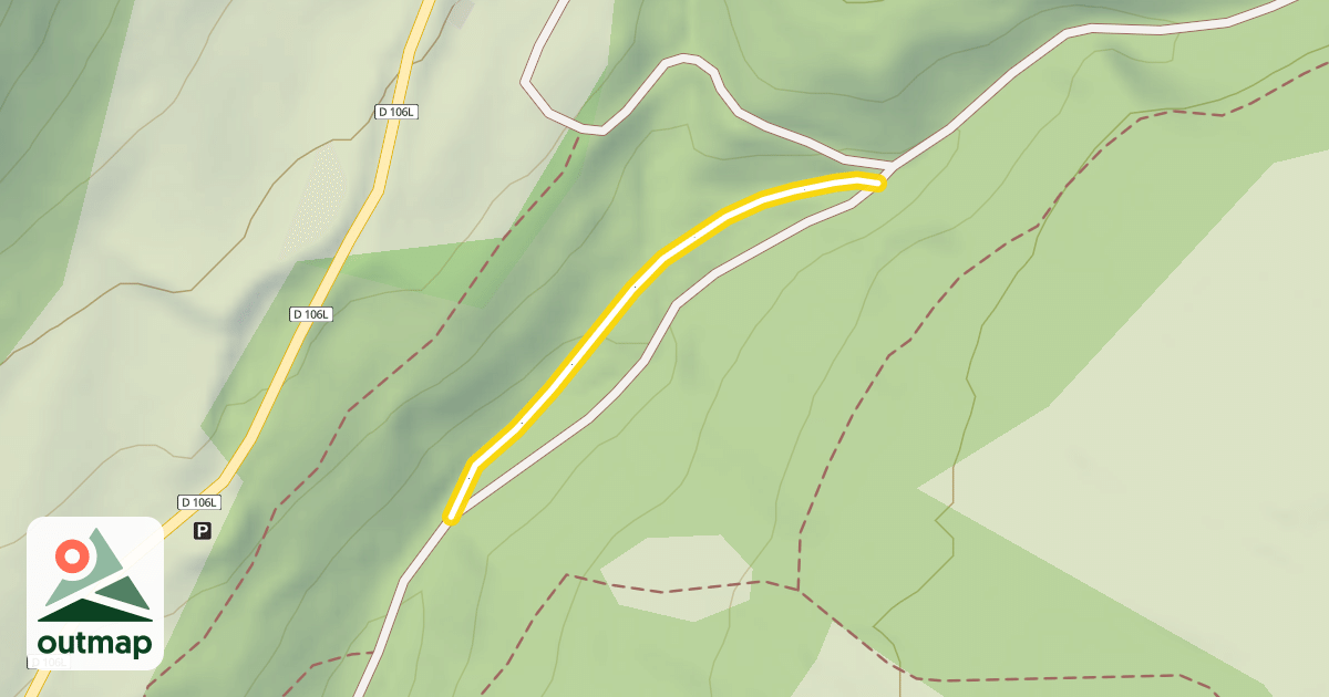 Map of Centre Nordique vers Jean Babois - Bas Combe