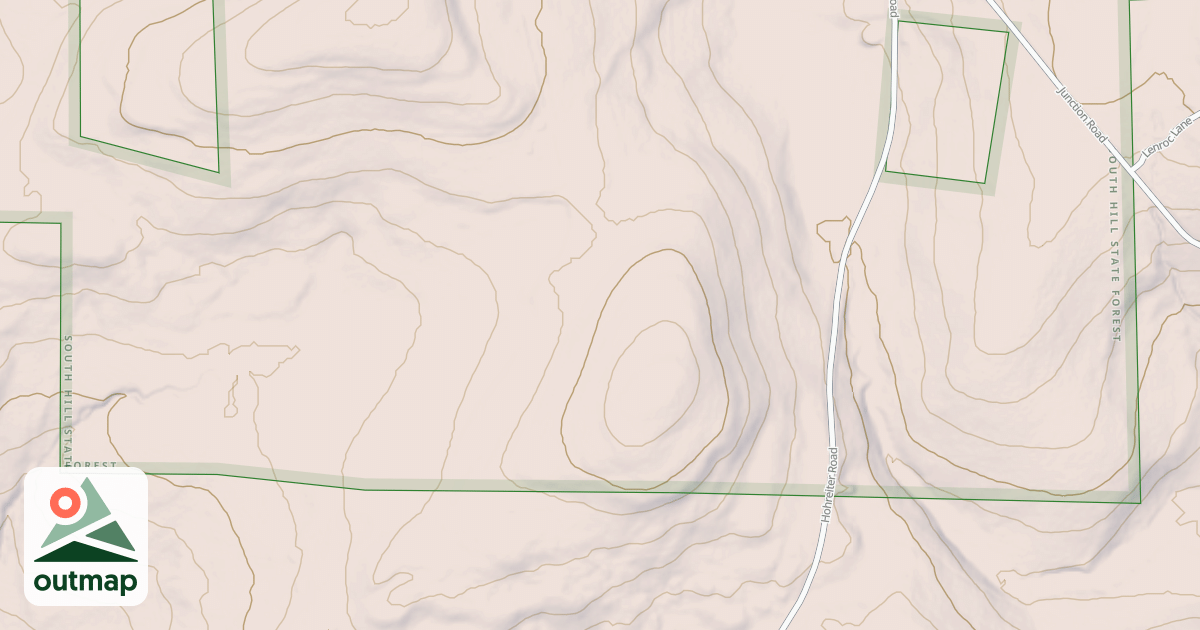 Map of South Hill State Forest Snowmobile Trail