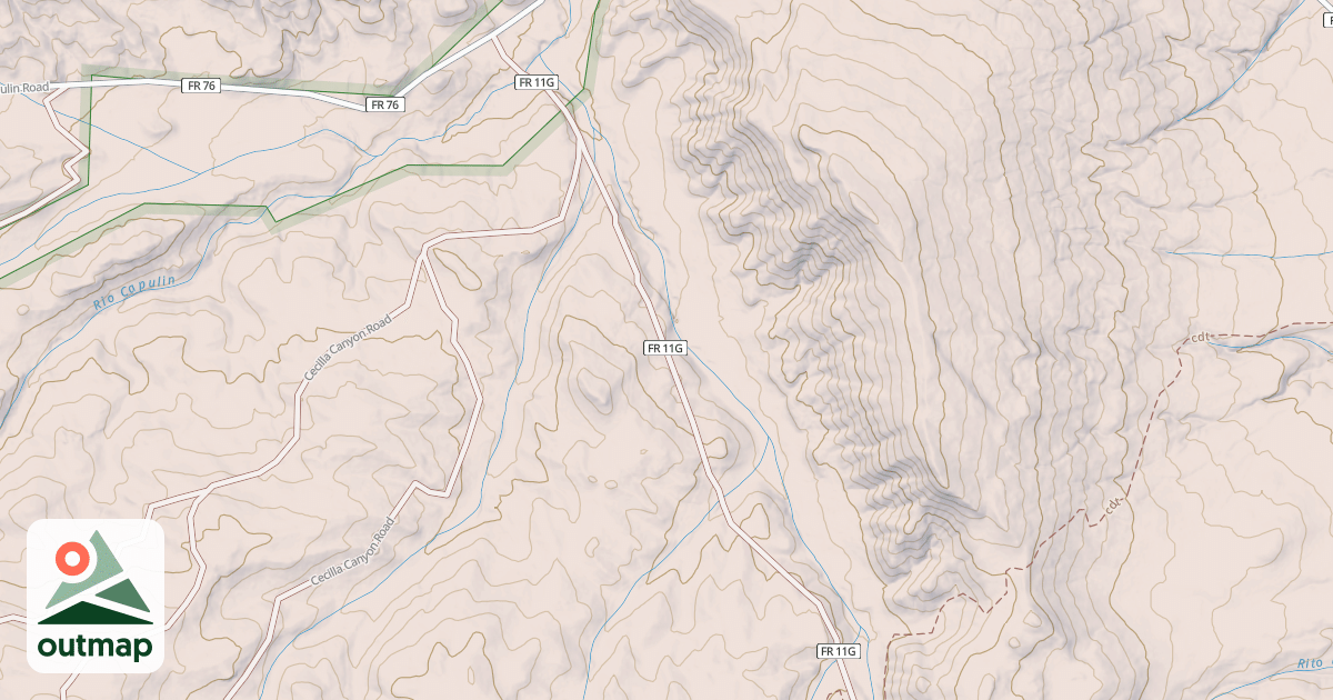 Map of CECILIA CANYON
