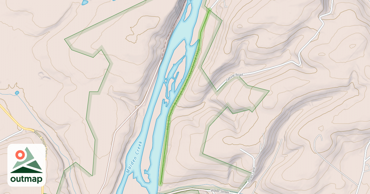 Map of RDG Schuylkill & Lehigh Branch (Abandoned 1972)