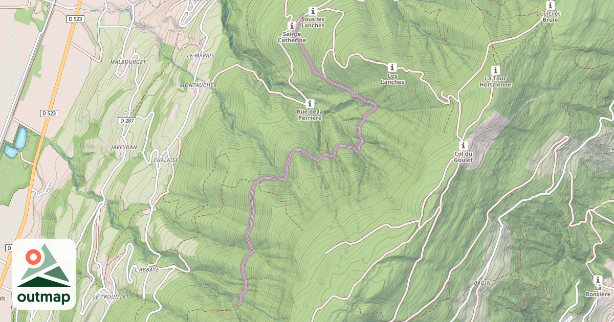 Map of Route Forestière dite de Clarfait