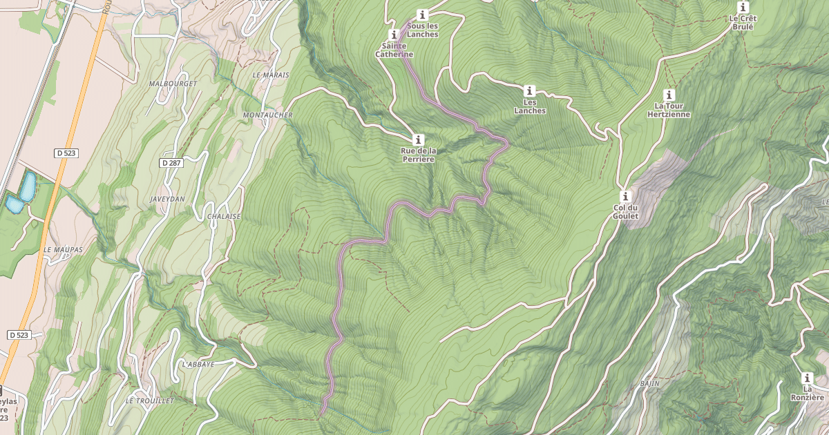Map preview of Route Forestière dite de Clarfait
