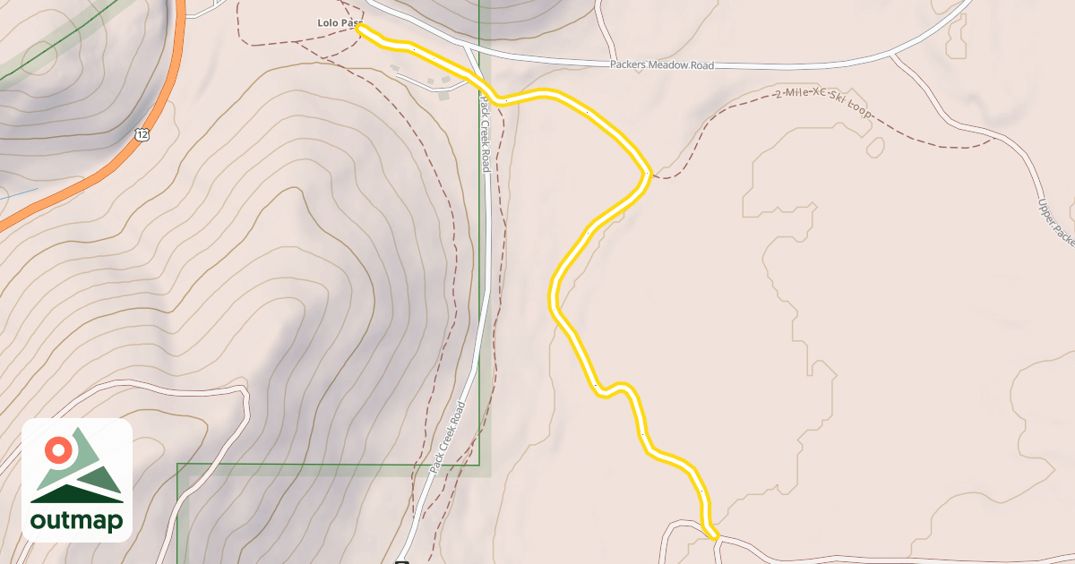 Map of 2 Mile XC Ski Loop