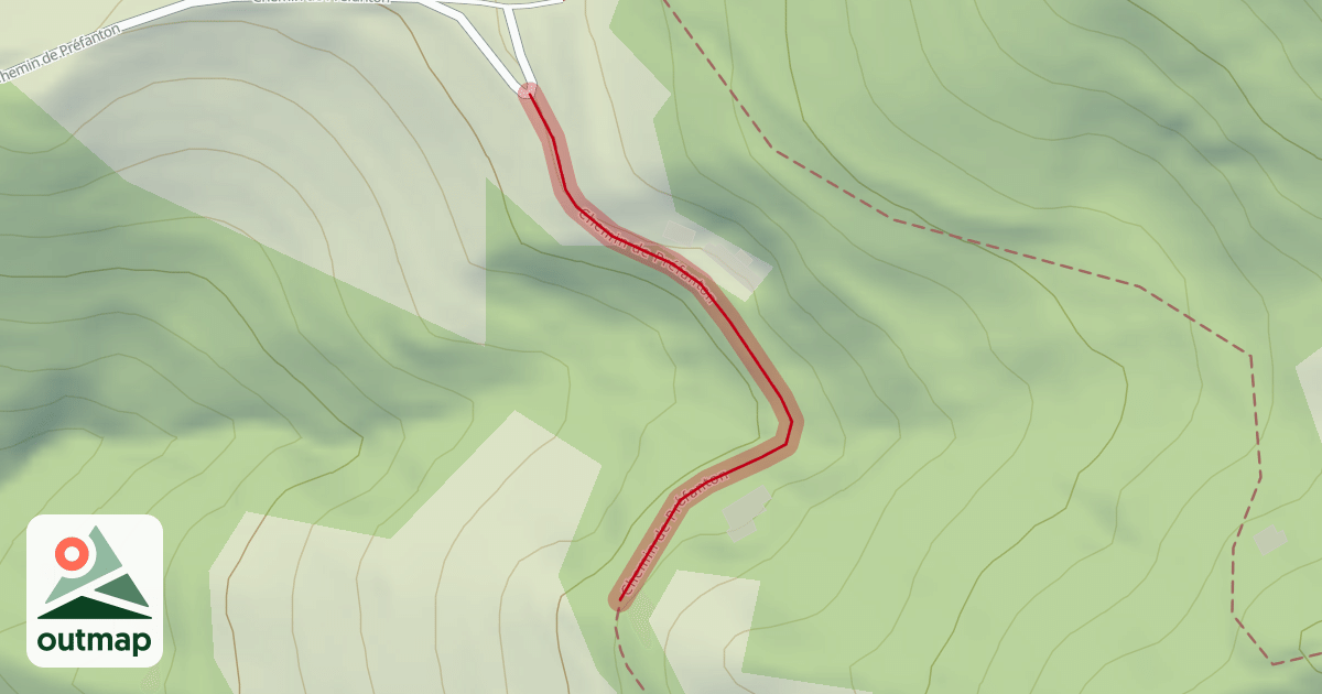 Map of Chemin de Préfanton