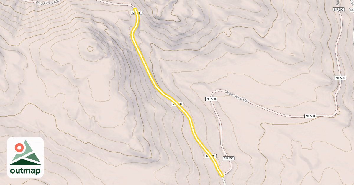 Map of Forest Road 600