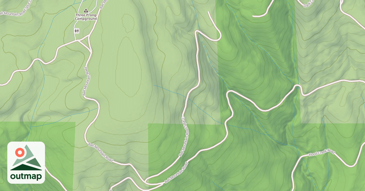 Map of BALL MOUNTAIN SPUR C