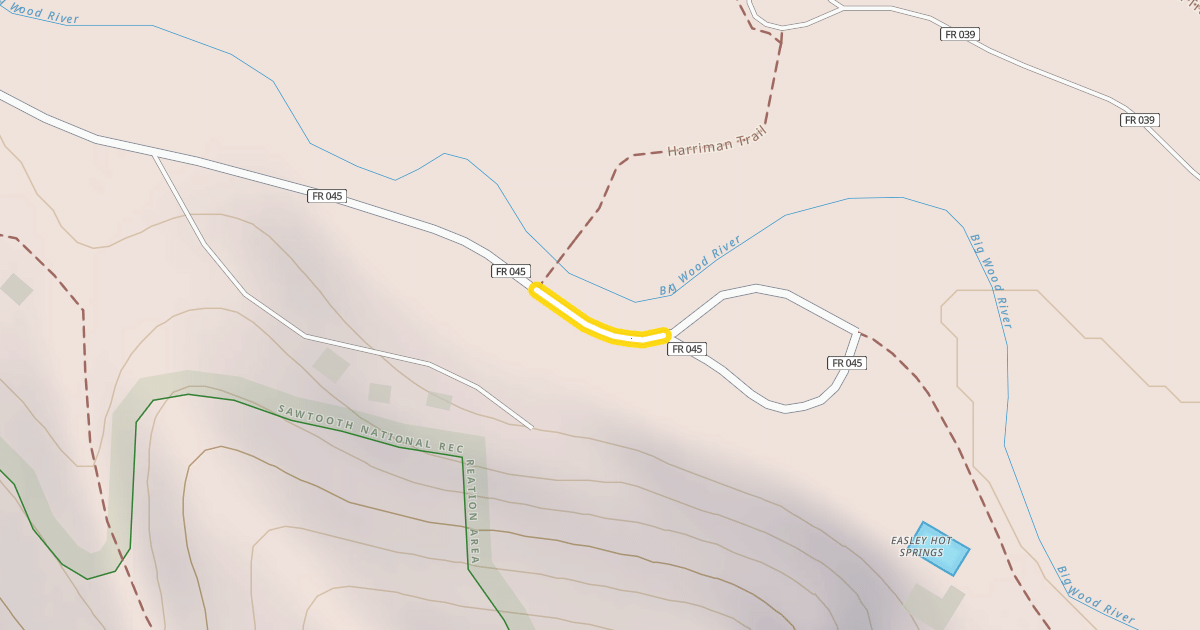 Map preview of North Easley Hot Springs Road