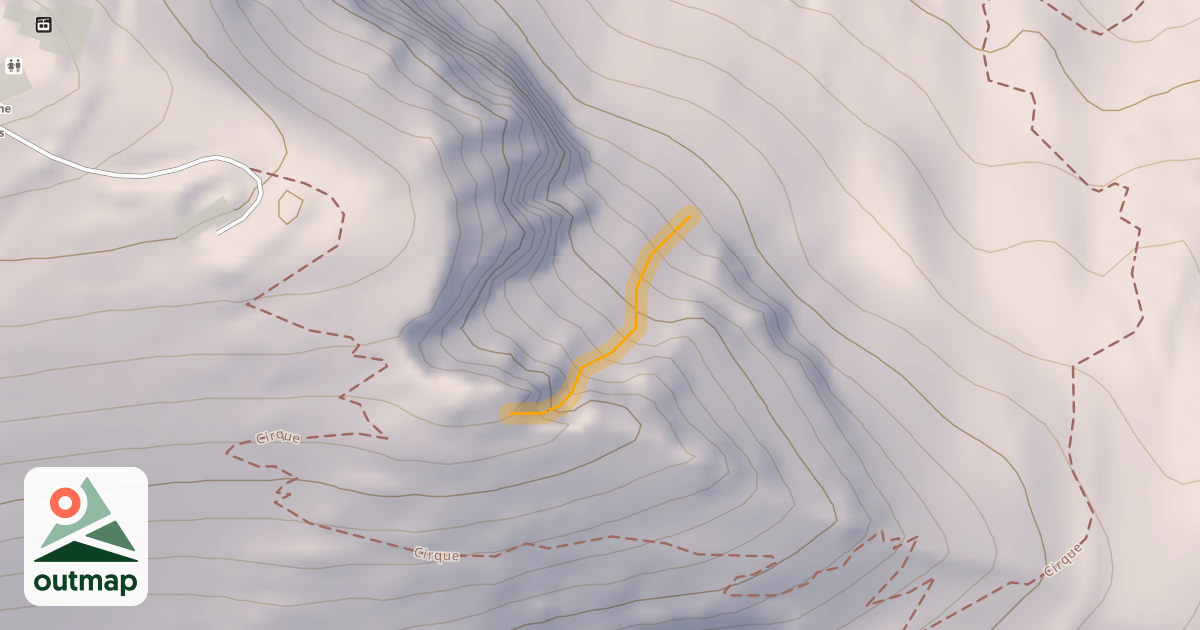 Map of S&S Couloir