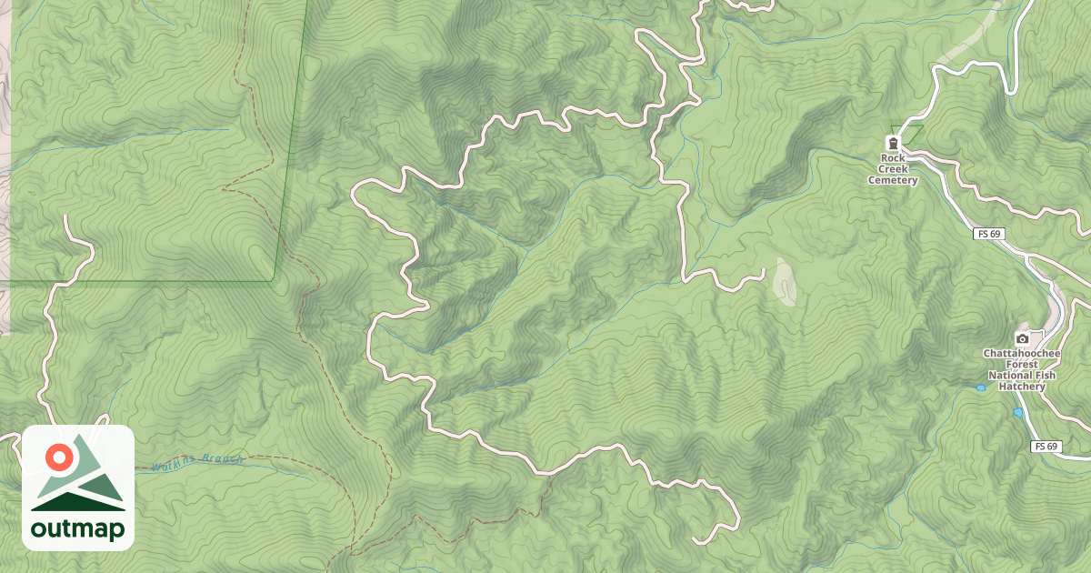 Map of BRYSON GAP