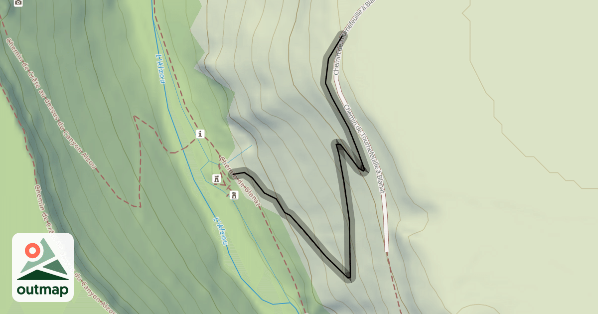 Map of Chemin de Tournefeuille à Blanat