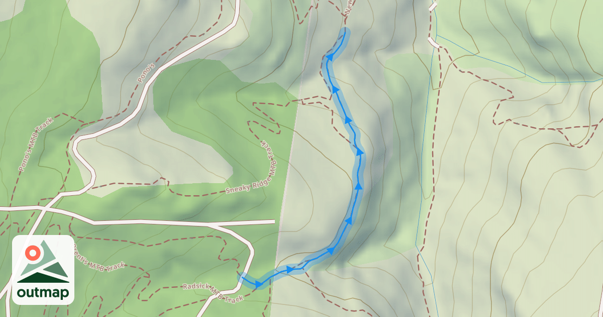 Map of Eastside Bush Track